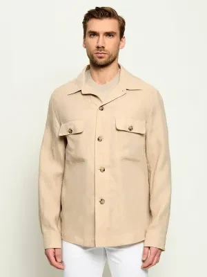 BOSS BLACK Lniana koszula C-Carper-﻿OS-262F | Relaxed fit