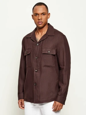 BOSS BLACK Lniana koszula C-Carper-﻿OS-262F | Relaxed fit
