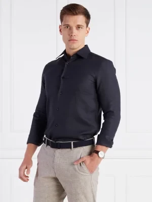 BOSS BLACK Lniana koszula H-HANK-kent-C1-214 | Slim Fit