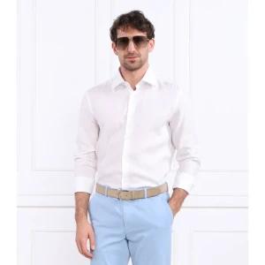 BOSS BLACK Lniana koszula H-HANK-kent-C1-214 | Slim Fit