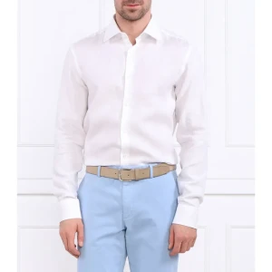 BOSS BLACK Lniana koszula H-HANK-kent-C1-214 | Slim Fit