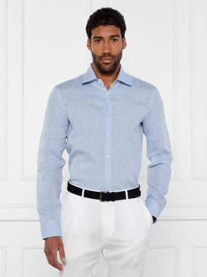 BOSS BLACK Lniana koszula H-HANK-kent-C1-214 | Slim Fit