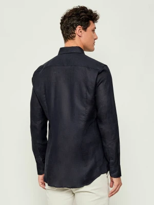 BOSS BLACK Lniana koszula H-HANK-kent-C1-214 | Slim Fit