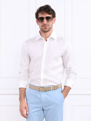 BOSS BLACK Lniana koszula H-HANK-kent-C1-214 | Slim Fit