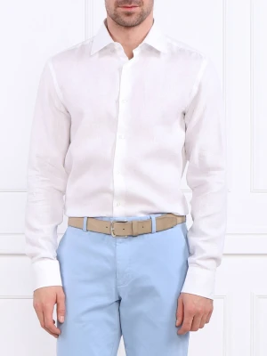 BOSS BLACK Lniana koszula H-HANK-kent-C1-214 | Slim Fit