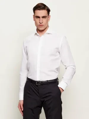 BOSS BLACK Lniana koszula H-HANK-SP-B1-C1-261 | Slim Fit