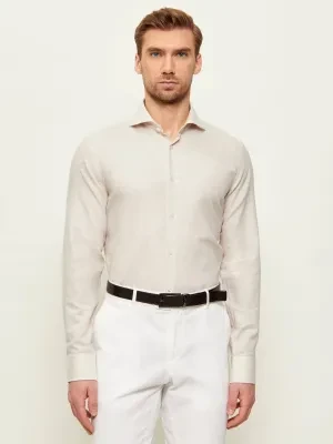 BOSS BLACK Lniana koszula H-HANK-SP-B1-C1-261 | Slim Fit