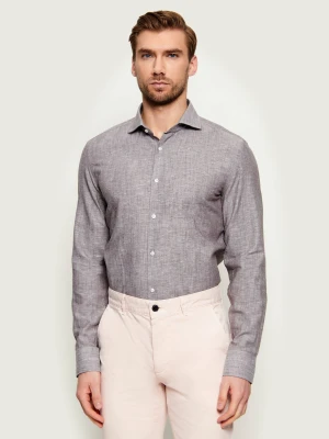 BOSS BLACK Lniana koszula H-HANK-SP-B1-C1-261 | Slim Fit