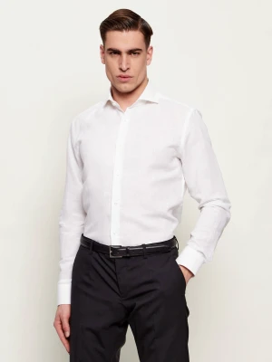 BOSS BLACK Lniana koszula H-HANK-SP-B1-C1-261 | Slim Fit