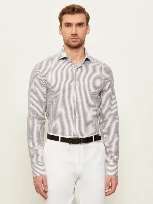 BOSS BLACK Lniana koszula H-HANK-SP-B1-C1-261 | Slim Fit
