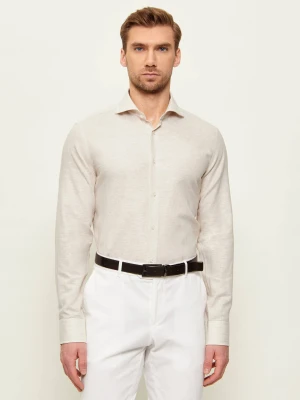 BOSS BLACK Lniana koszula H-HANK-SP-B1-C1-261 | Slim Fit