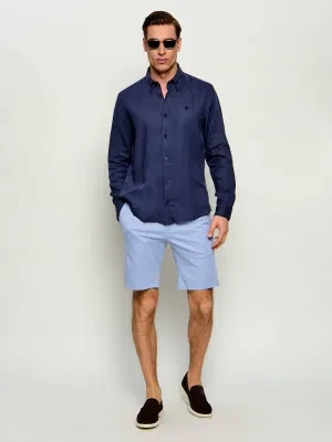 BOSS BLACK Lniana koszula H-LIAM-BD-E-C1-261 | Regular Fit