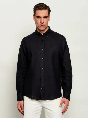 BOSS BLACK Lniana koszula H-LIAM-BD-E-C1-261 | Regular Fit