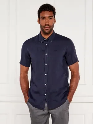 BOSS BLACK Lniana koszula H-ROAN-BD-E-SH-C-252 | Slim Fit