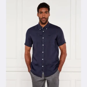 BOSS BLACK Lniana koszula H-ROAN-BD-E-SH-C-252 | Slim Fit