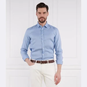 BOSS BLACK Lniana koszula Roger | Slim Fit