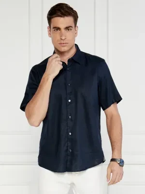 BOSS BLACK Lniana koszula S-LIAM-ken | Regular Fit