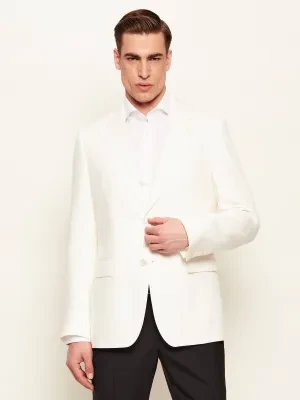 BOSS BLACK Lniana marynarka H-Hutson-Peak-262 | Slim Fit