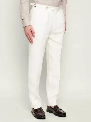 BOSS BLACK Lniane spodnie H-Perino-PL-DTL | Relaxed fit