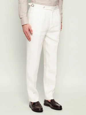 BOSS BLACK Lniane spodnie H-Perino-PL-DTL | Relaxed fit