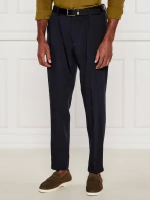 BOSS BLACK Lniane spodnie P-Perin-RDS-PL-WG252 | Slim Fit