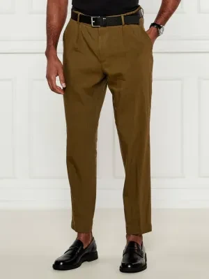 BOSS BLACK Lniane spodnie P-Perin-RDS-PL-WG252 | Slim Fit