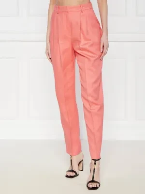 BOSS BLACK Lniane spodnie Tefike | Straight fit