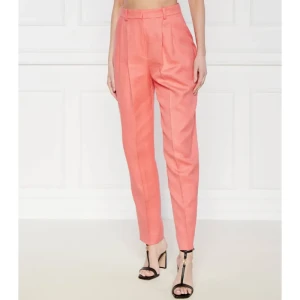 BOSS BLACK Lniane spodnie Tefike | Straight fit