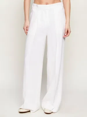 BOSS BLACK Lniane spodnie Tiana11 | Relaxed fit