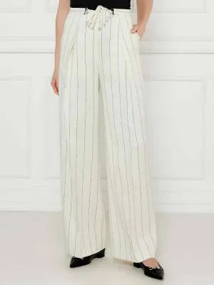 BOSS BLACK Lniane spodnie Tiana5 | Loose fit