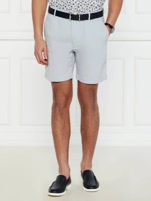 BOSS BLACK Lniane szorty chino C-Kane | Regular Fit błękitny