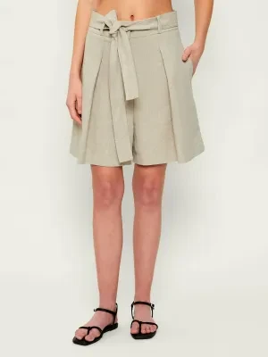 BOSS BLACK Lniane szorty + pasek Tojuna | Relaxed fit