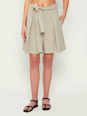 BOSS BLACK Lniane szorty + pasek Tojuna | Relaxed fit