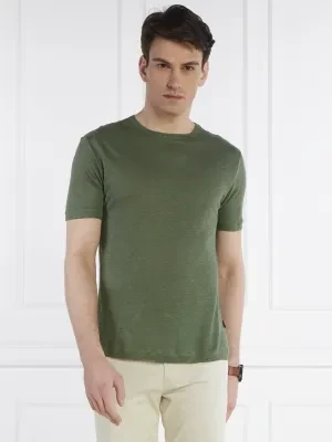BOSS BLACK Lniany t-shirt Tiburt 456 | Regular Fit