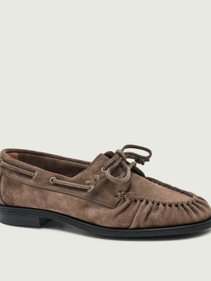 BOSS BLACK Loafersy Lycia_Boat_SDBB | zamsz beżowy