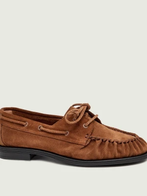 BOSS BLACK Loafersy Lycia_Boat_SDBB | zamsz brązowy