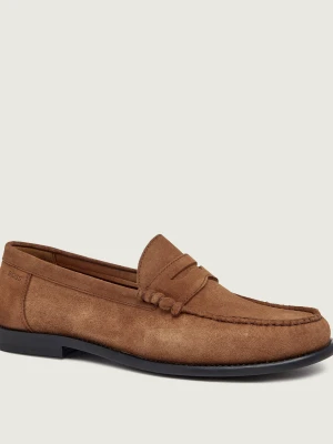 BOSS BLACK Loafersy Tevan_Mocc_sd | zamsz brązowy