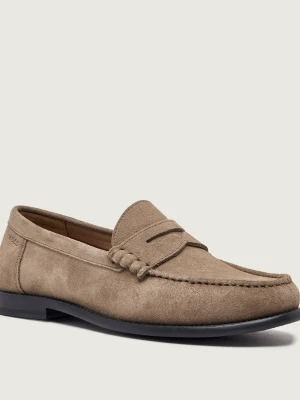 BOSS BLACK Loafersy Tevan_Mocc_sd | zamsz beżowy