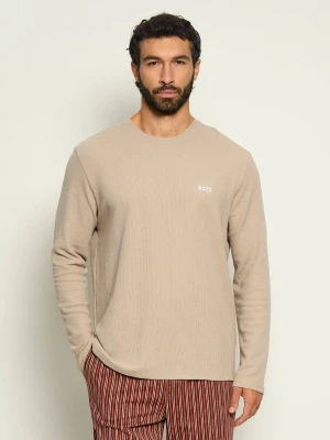 BOSS BLACK Longsleeve Waffle 4 | Regular Fit beżowy