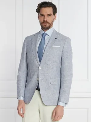 BOSS BLACK Marynarka H-Hutson-233 | Slim Fit | z dodatkiem lnu