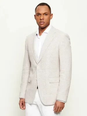 BOSS BLACK Marynarka H-Hutson-262 | Regular Fit | z dodatkiem lnu