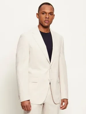 BOSS BLACK Marynarka H-Hutson-262 | Regular Fit | z dodatkiem lnu