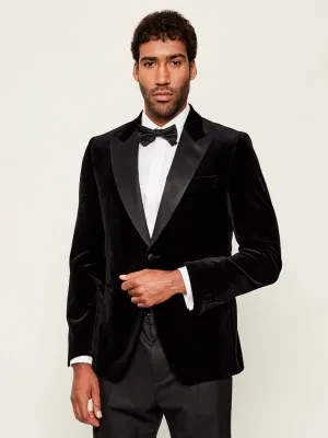 BOSS BLACK Marynarka H-Hutson-Tux-254 | Slim Fit | z dodatkiem jedwabiu