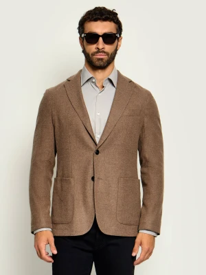 BOSS BLACK Marynarka P-Hanry-WG-264 | Slim Fit | z dodatkiem wełny brązowy