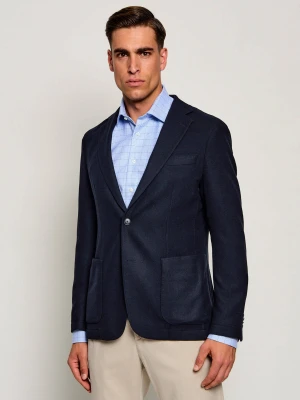 BOSS BLACK Marynarka P-Hanry-WG-264 | Slim Fit | z dodatkiem wełny granatowy