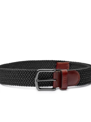 BOSS BLACK Pasek Sash-Wn-Tx_Sz35 | z dodatkiem skóry