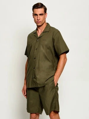 BOSS BLACK Piżama Chris Short Set | Relaxed fit oliwkowy