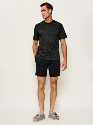 BOSS BLACK Piżama Relax Short Set | Regular Fit grafitowy