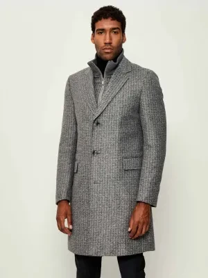 BOSS BLACK Płaszcz 2w1 H-Hyde-J-Bib-Pad-254 | z dodatkiem wełny