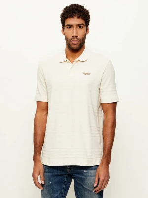 BOSS BLACK Polo C-Parris 242_AM | BOSS x Aston Martin | Regular Fit kremowy